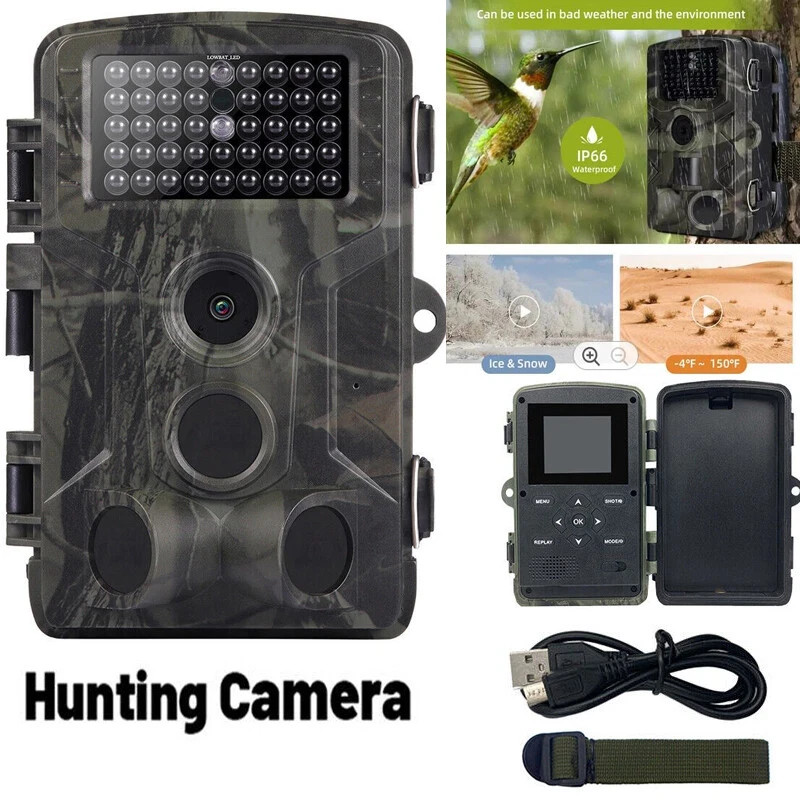 4K Trail Camera Wildlife Hunting Night Vision Motion Waterproof Cam No Glow