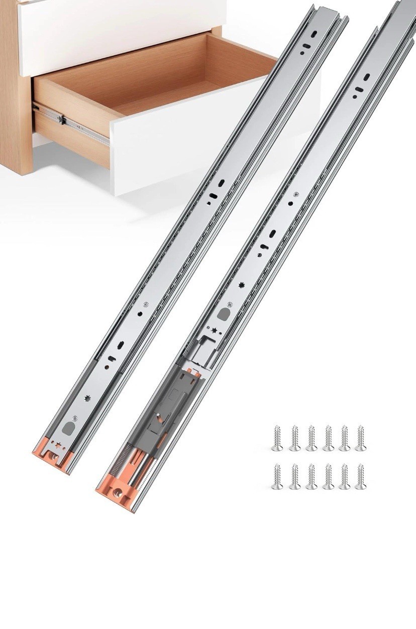 24 Inch Soft Close Drawer Slides Heavy Duty Full Extension 6 Pack by Chibery