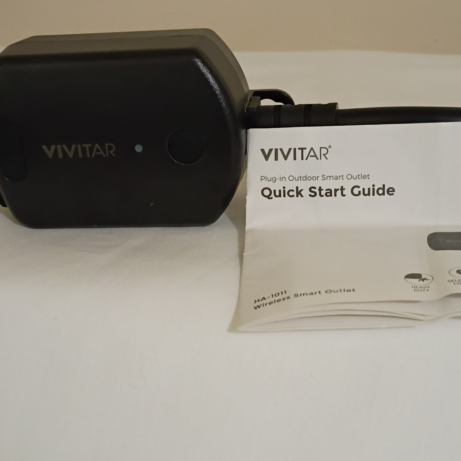 Vivitar Outdoor Wi-Fi Smart Plug Outlet, Alexa Compatible, HA-1011 Black