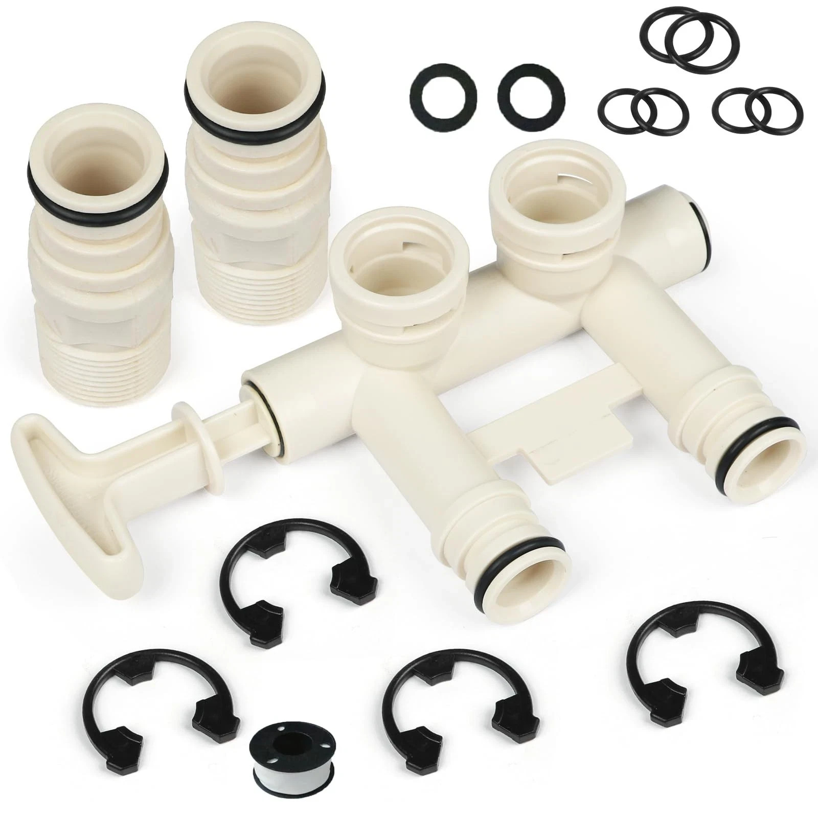 Upgraded 7345388 Water Softener 3/4" Bypass Valve Assembly Kit with (2) Adapter
