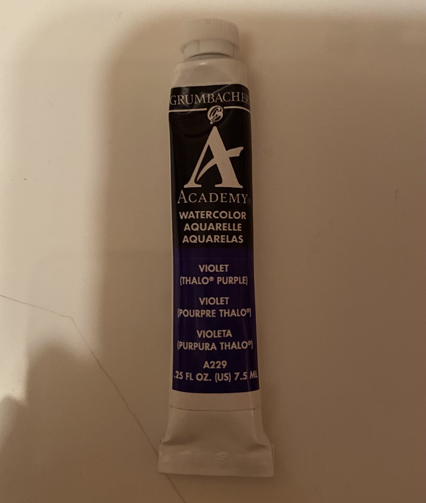 Grumbacher Academy Watercolor Paint, 7.5ml/0.25 Ounce, Violet (Phthalo Purple)