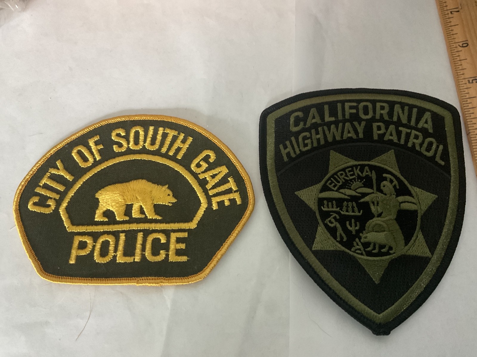 City Of South Gate  Police patch and California Highway Patrol Set new tracking