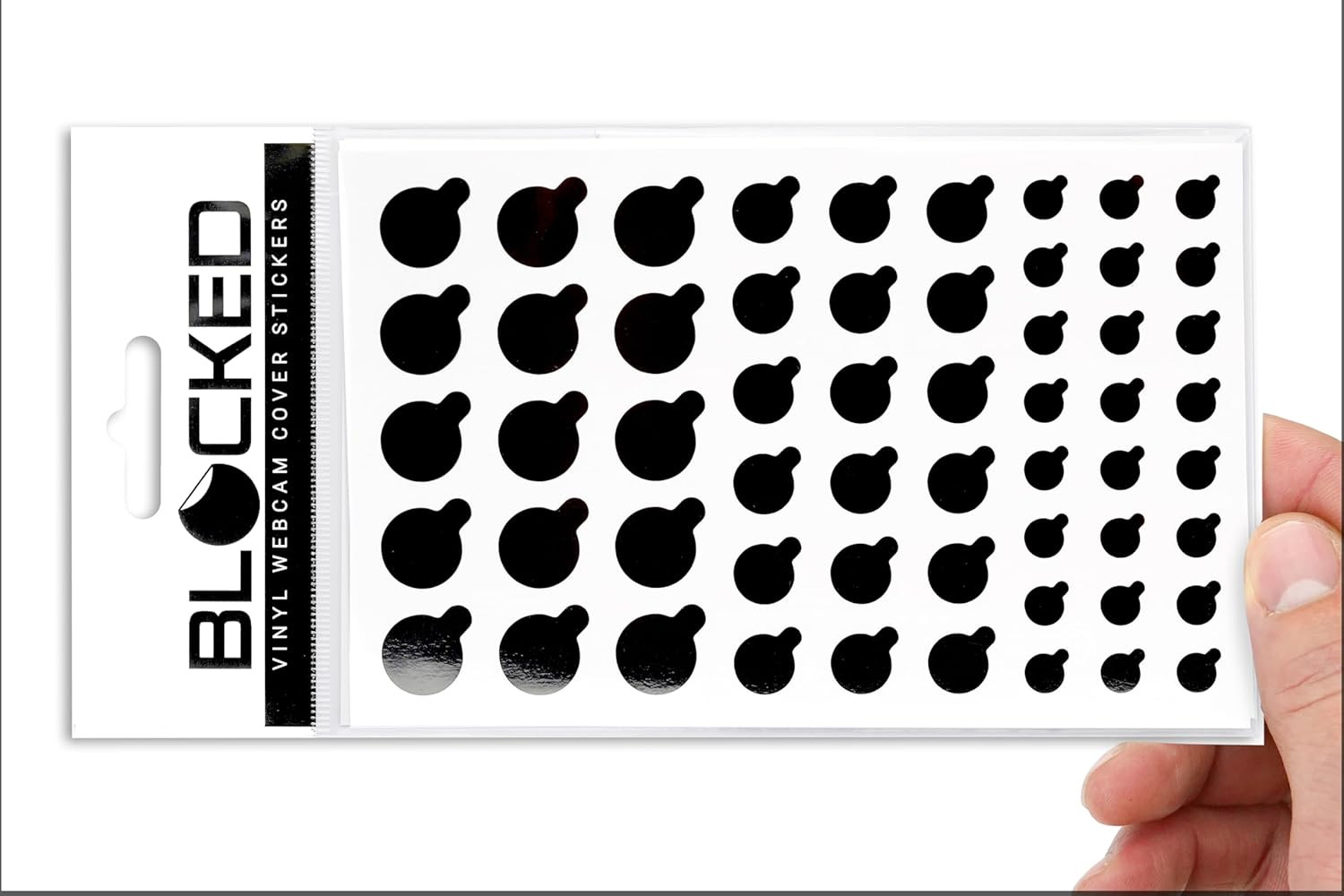 Original Vinyl Webcam Cover Stickers | 57 Tabbed Restickable & Stackable Privacy