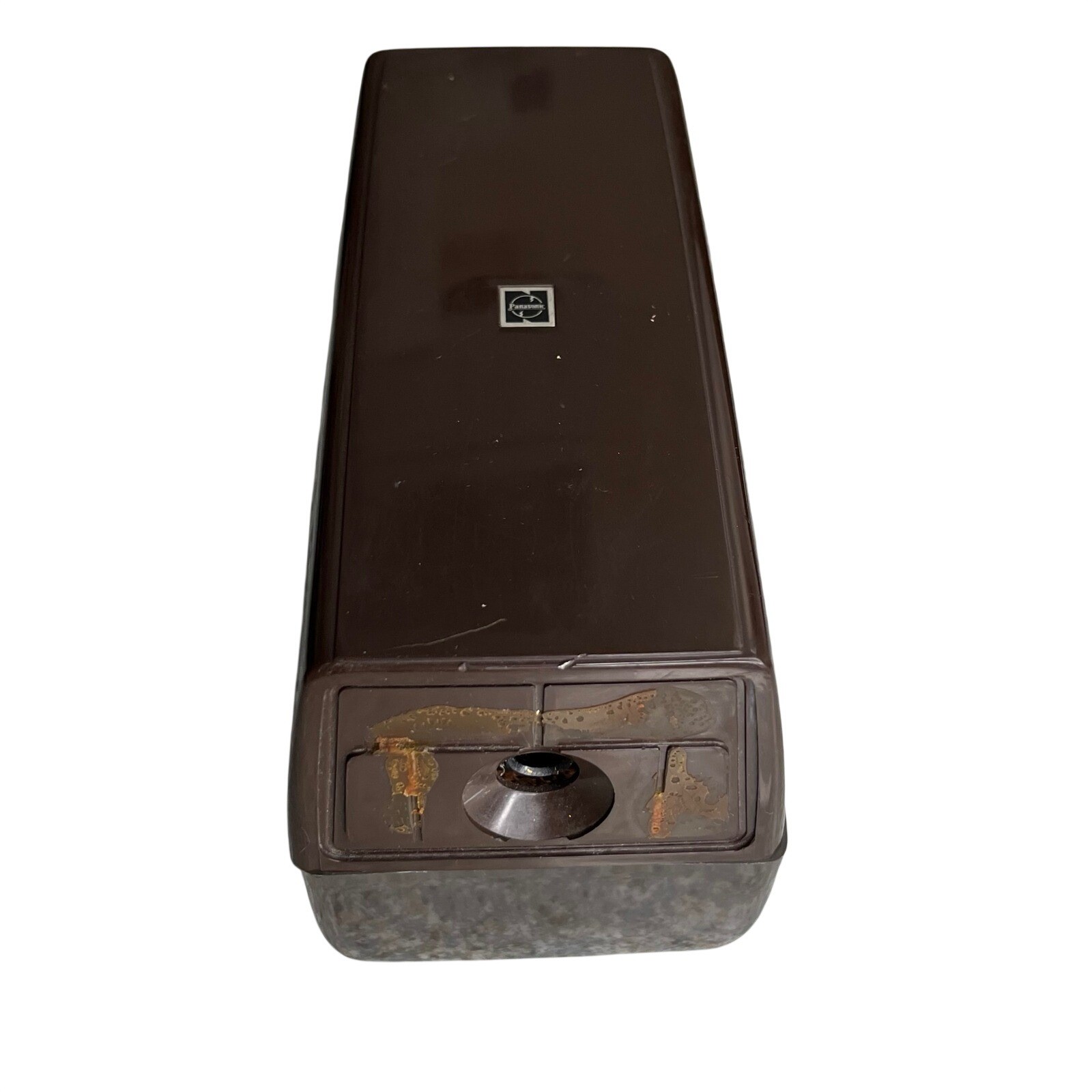 Panasonic Pencil Sharpener KP-99 Vintage Brown Electric Auto-Stop Made in Japan