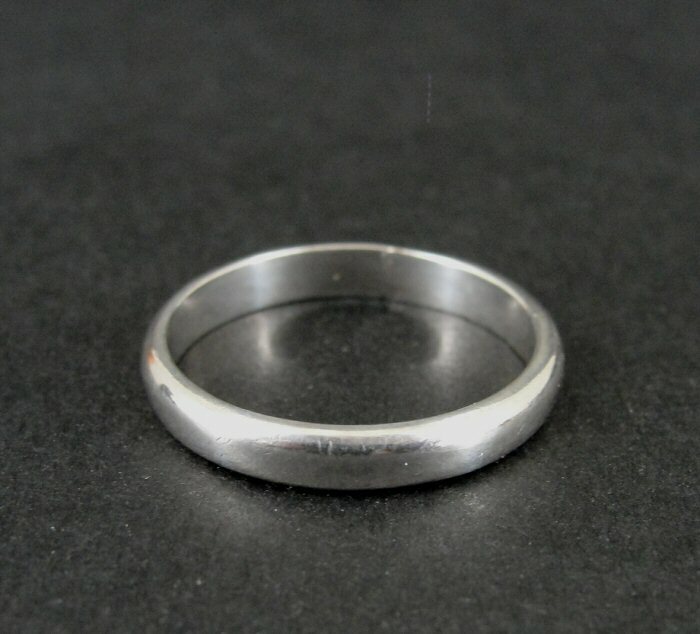 Ring Silver Band Sleek Smooth Stackable Mexico Sterling 925 Size 7.25 Band Ring