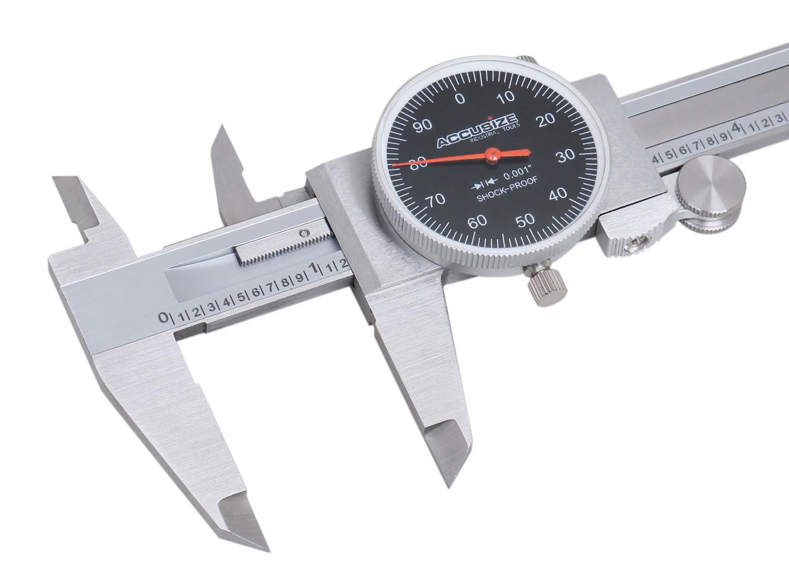 Accusize Industrial Tools 0-6" x 0.001" (Range x Resolution) Dial Caliper, Bl...