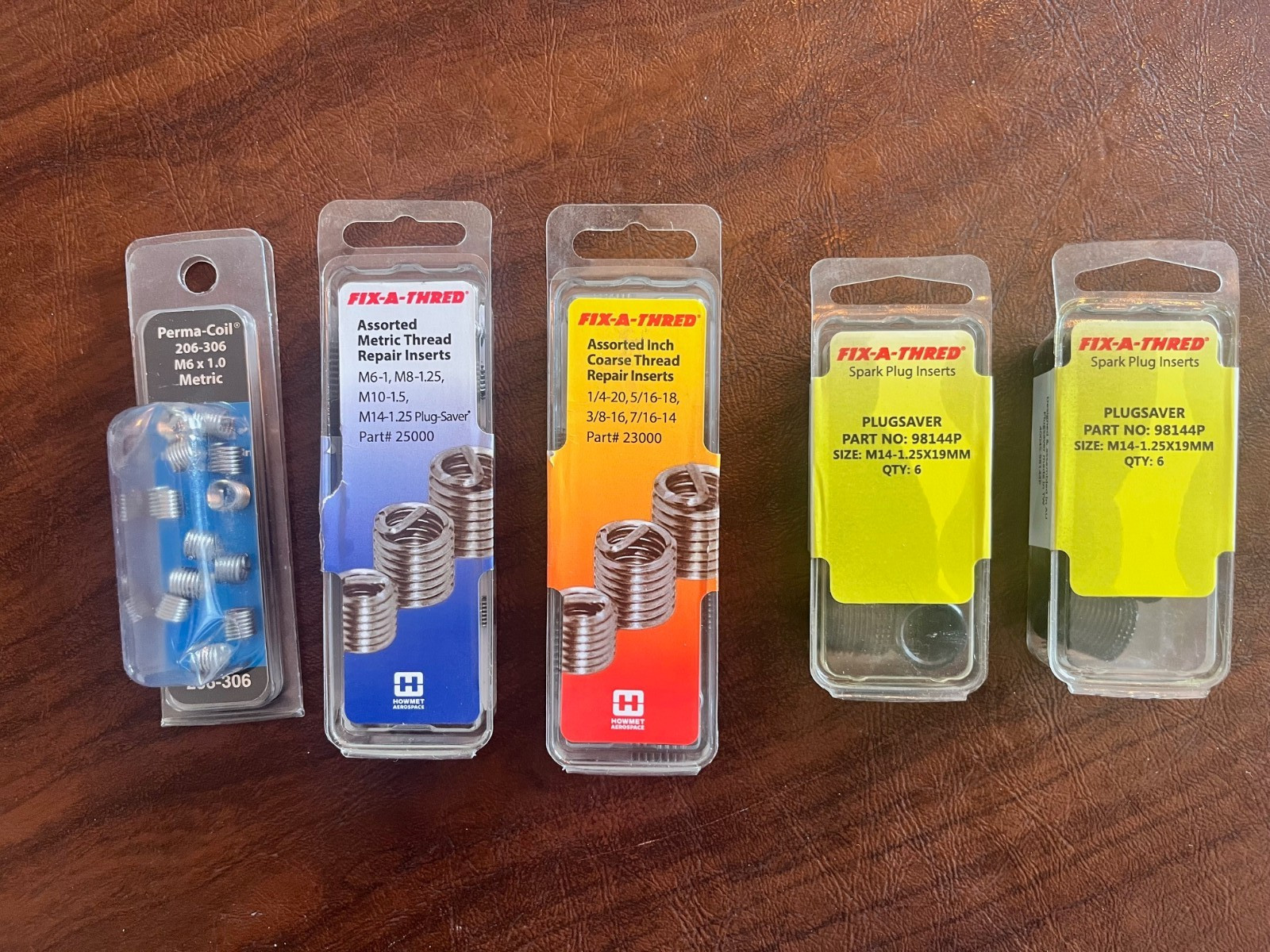 ASSORTMENT FIX A THRED REPAIR INSERTS 5 PACKAGES