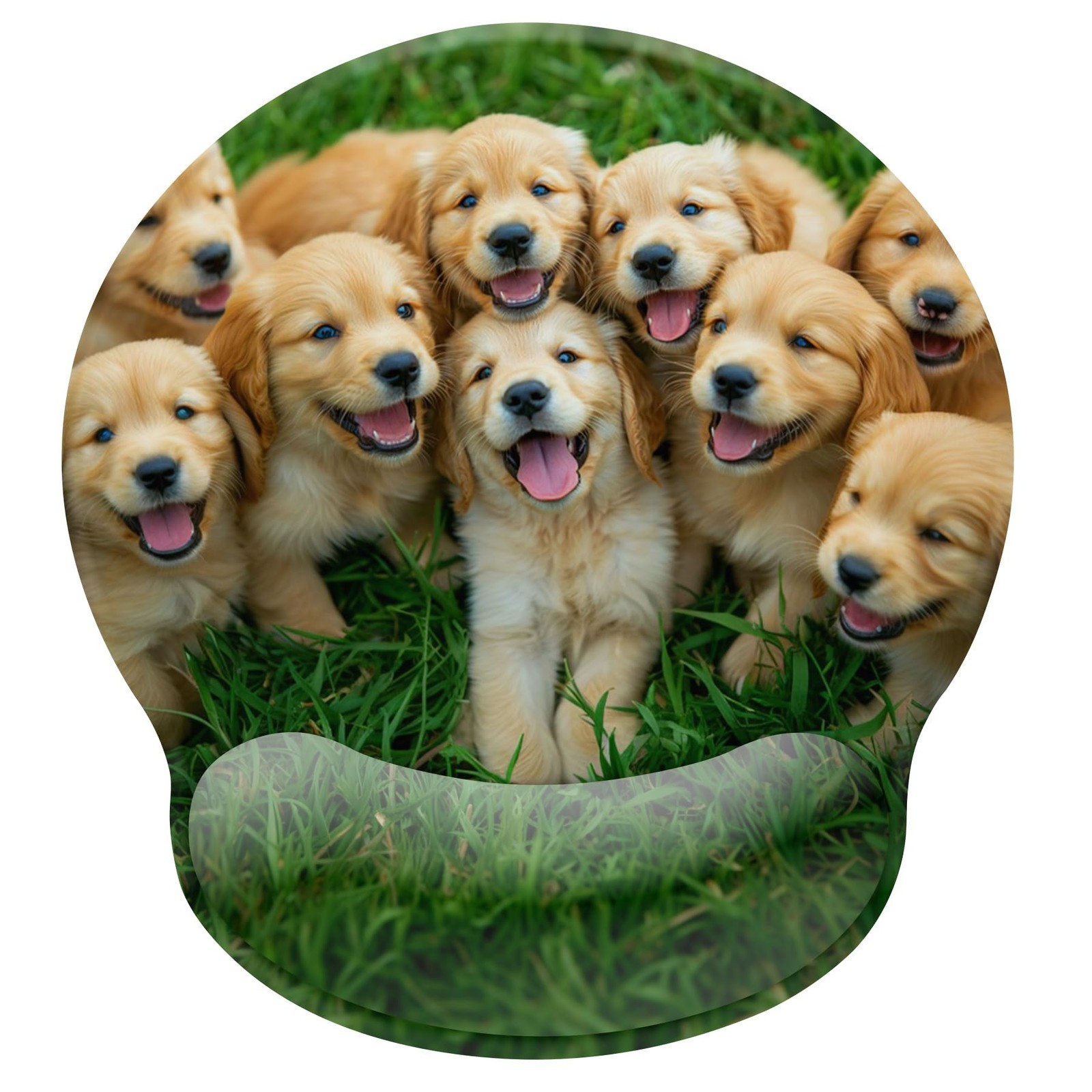 Dog Ergonomic Mouse Pad with Wrist Rest,Gaming Mouse Pad with Wrist Support, ...