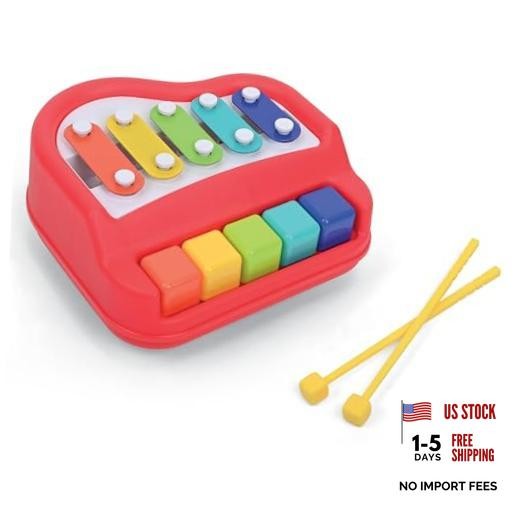 Happy Keys Music Maker - Musical Fun for 12 Months + Toddlers - 2-in-1 Piano