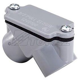 TOPAZ 1091, Conduit Pull Elbow, 1/2", PVC, 90D Conduit Pull Elbow, 1pc