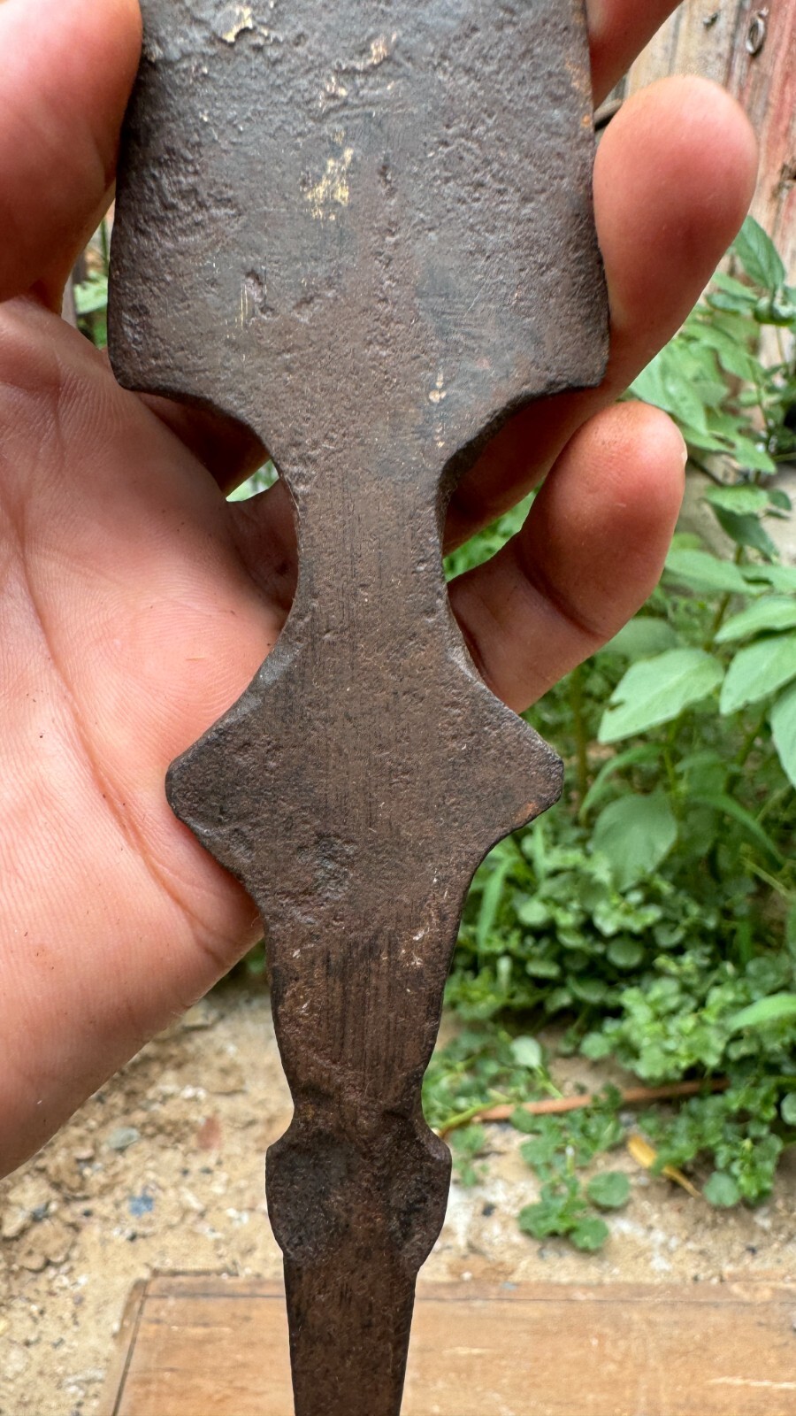 Antique Old Hand Crafted Solid Iron Hunting Spear Dagger Katar Without Handle