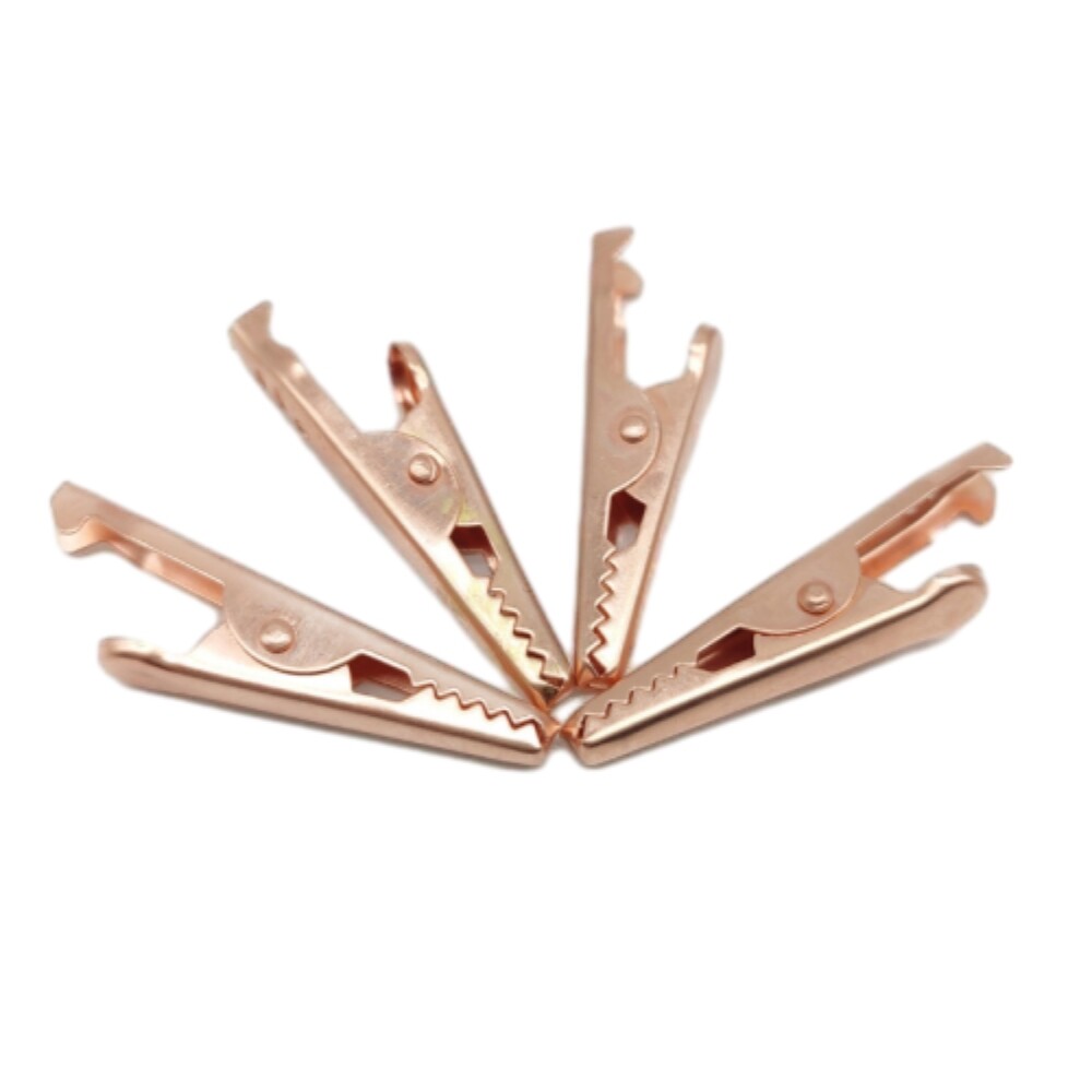 10PCS 35mm Pure Copper Alligator Clip Crocodile Electrical Clamps Clip