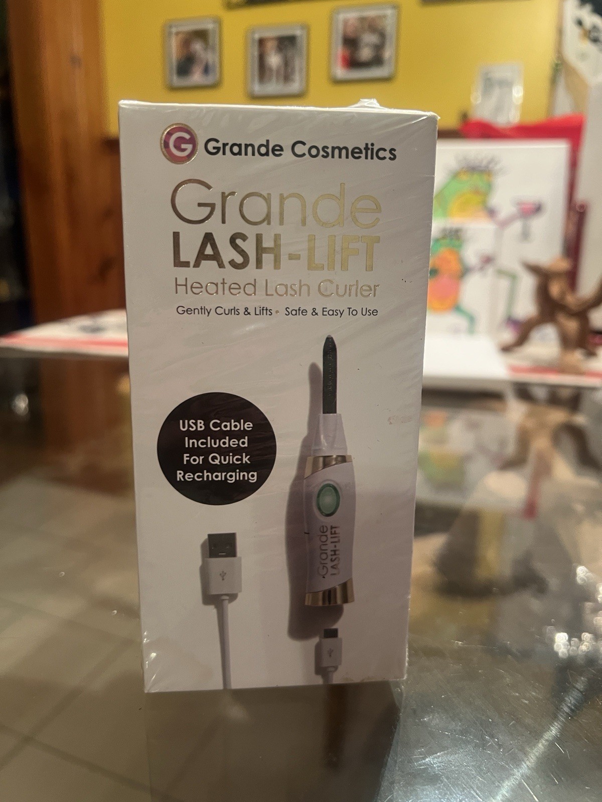 Grande Cosmetics LASH-LIFT Heated Lash Curler Long Lasting W/USB Cord SEALED NEW
