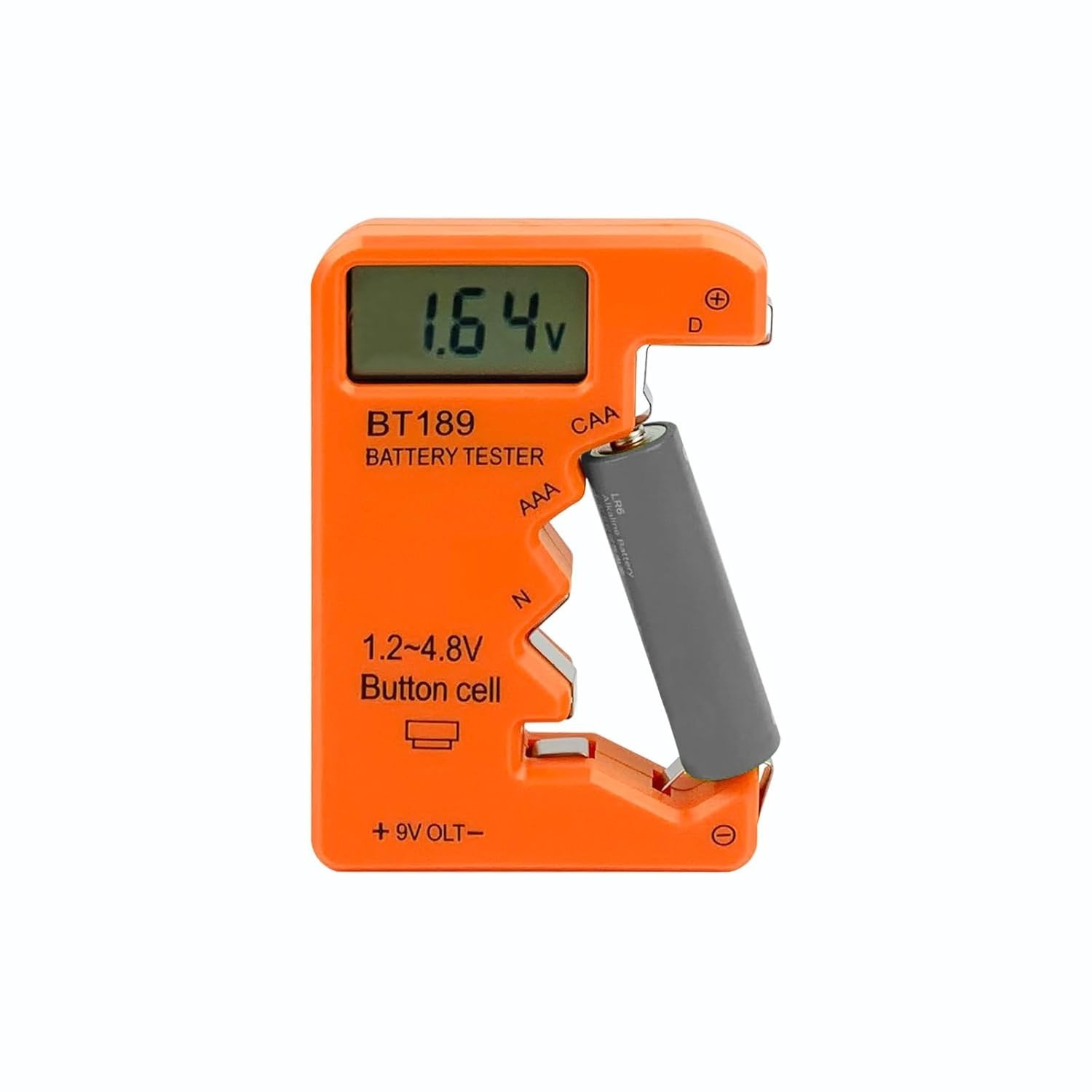 Battery Tester Checker, Universal Battery Tester for AA AAA C D 9V 1.5V, Small V
