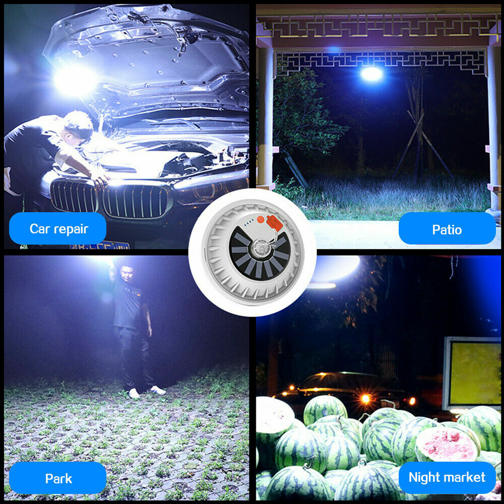 Solar/USB Rechargeable 120LED Camping Light Tent Flashlight Hiking Lantern Lamp