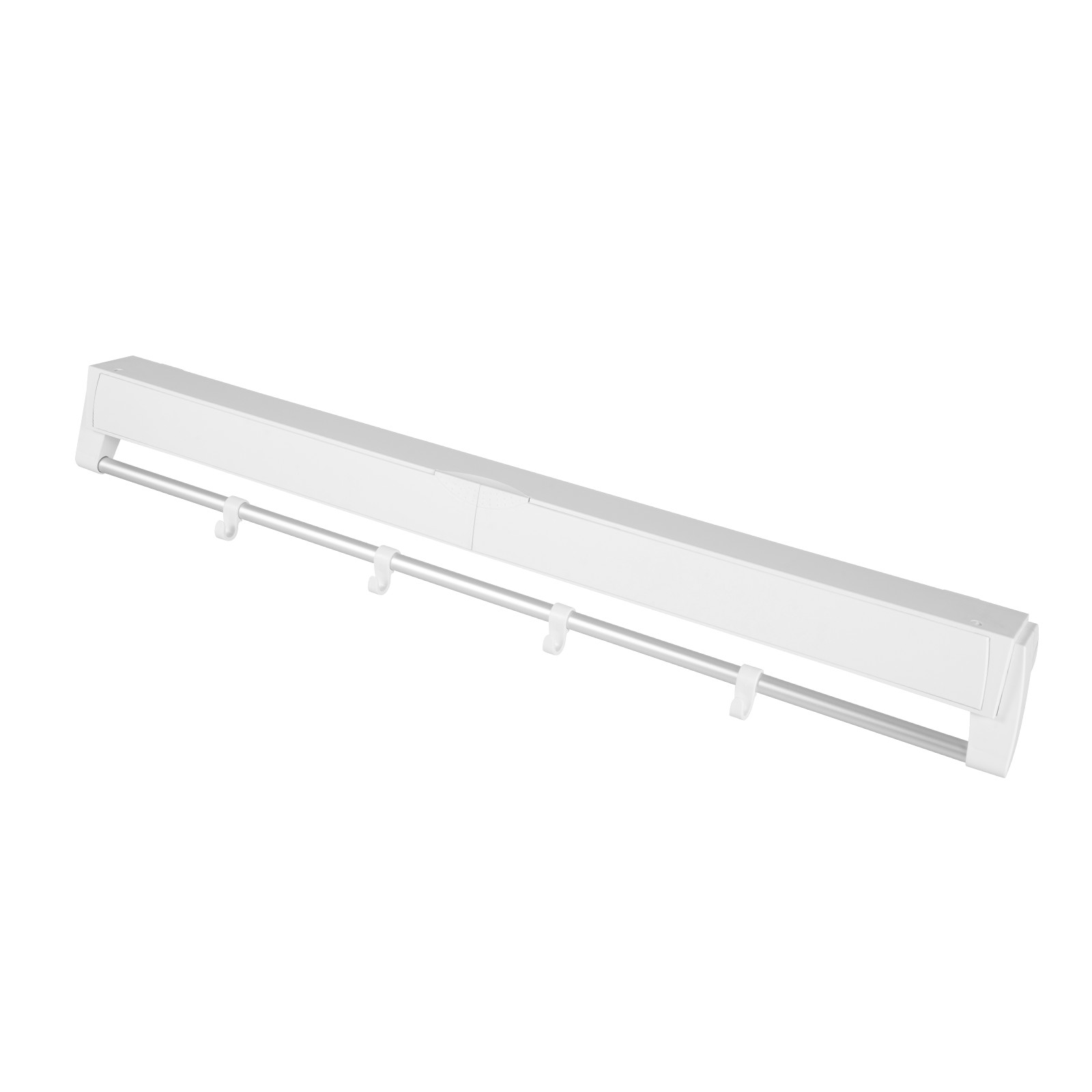 Wall-mounted Laundry Clothes Storage Drying Rack Retractable Dryer Hanger White