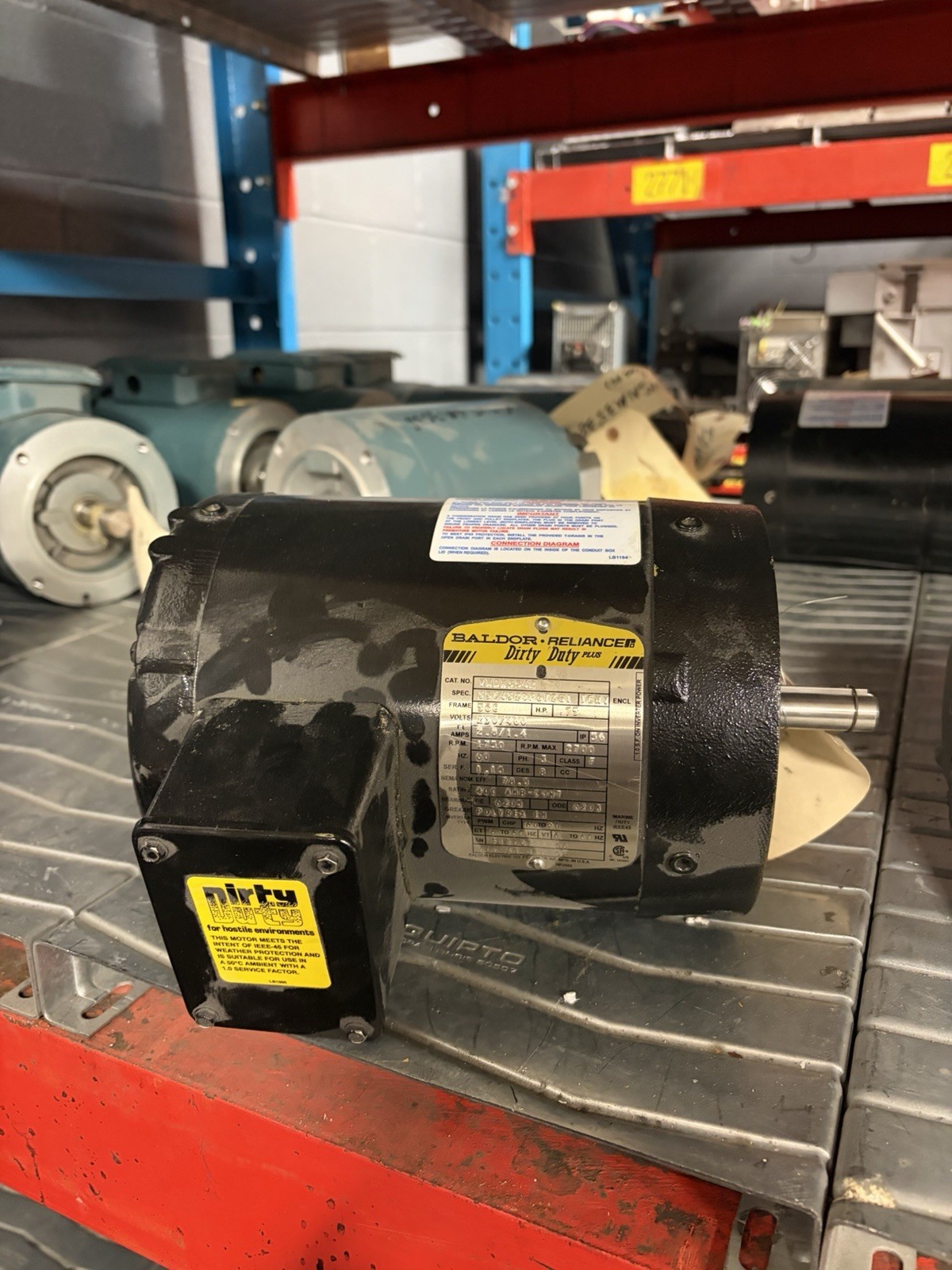 NEW NO BOX Baldor 3/4 HP 230/460V 3PH 1765 RPM Electric Motor VNDM3542