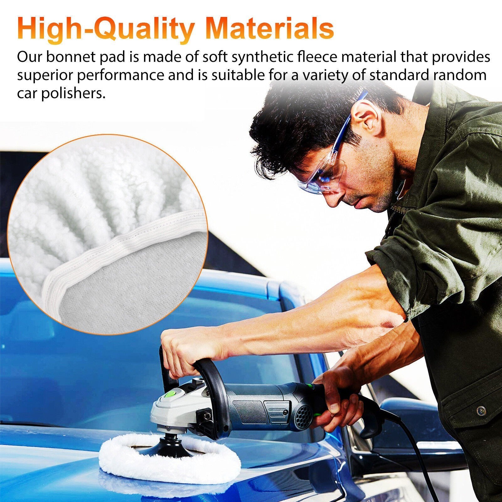 10X Ultra Soft Wool Polisher Bonnet Covers Compatible 9 10 Inch Car Buffer