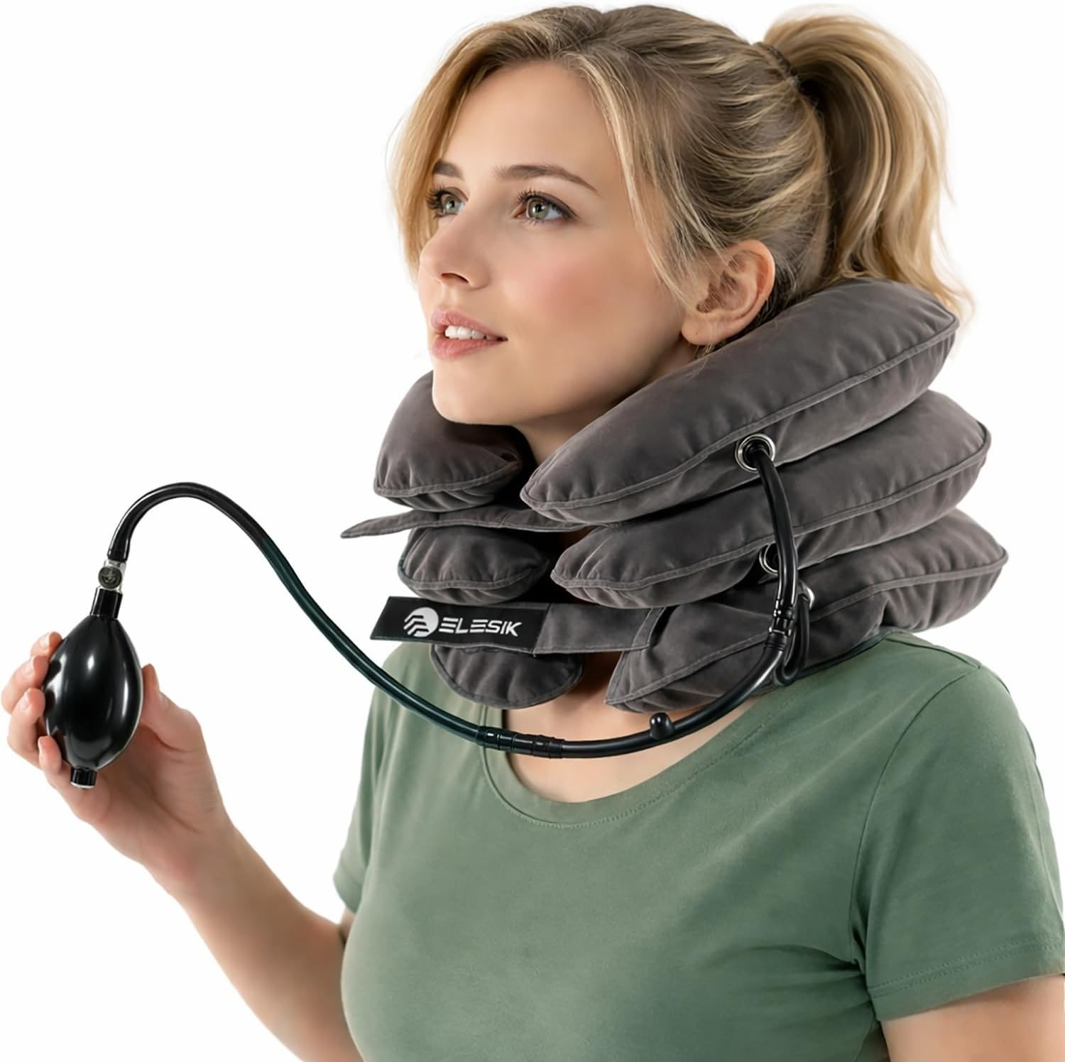Cervical Neck Stretcher and Cervical Traction Device, Inflatable Neck Tractio...