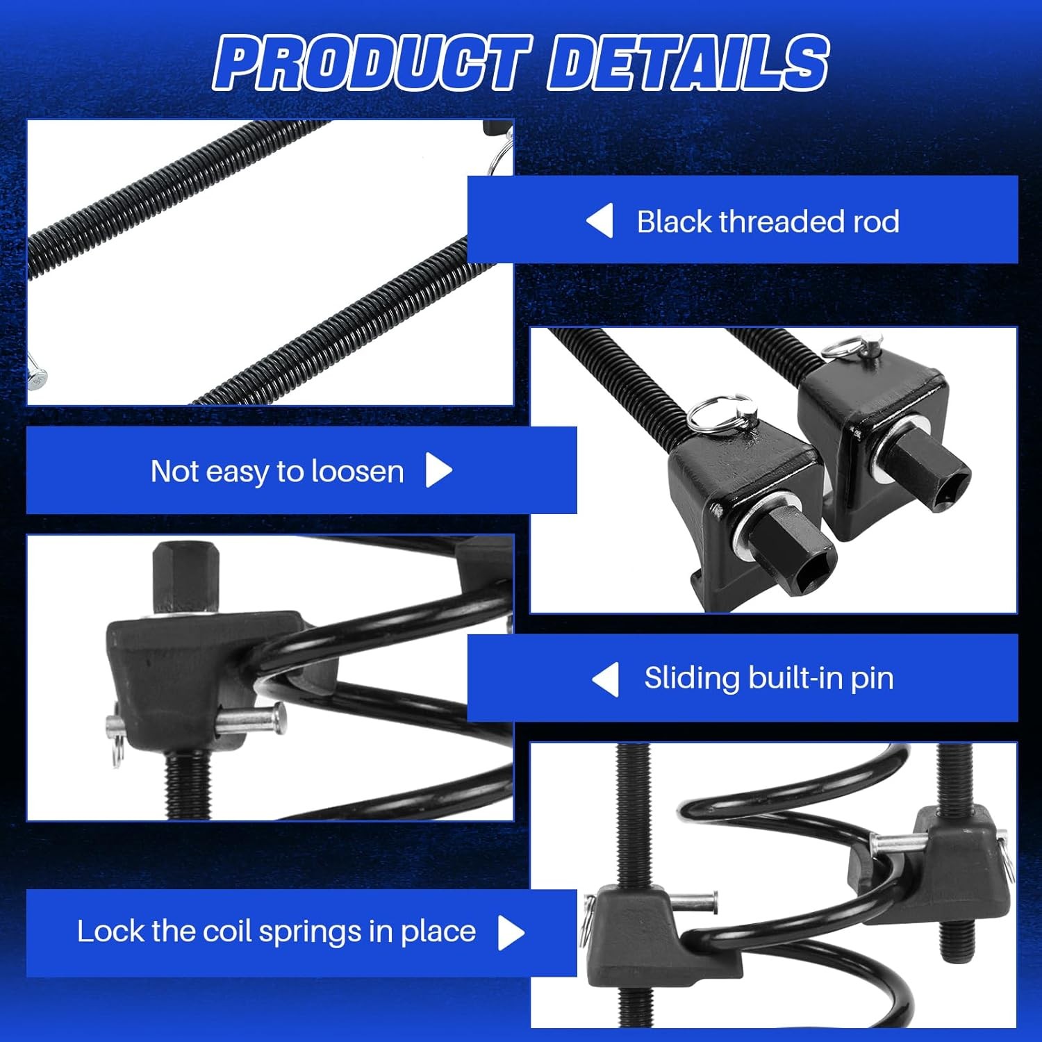 Macpherson Strut Spring Compressor Tool Kit 2PCS Coil Spring Compressor with Det