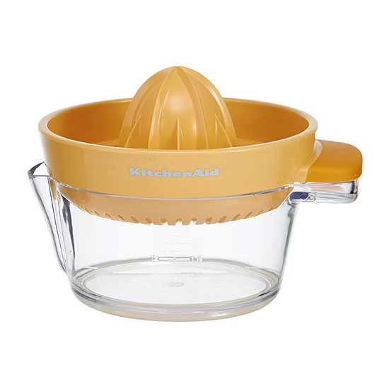 KitchenAid Citrus Juicer,Clear Measuring Cup,Yellow Top 18oz Dishwasher Safe