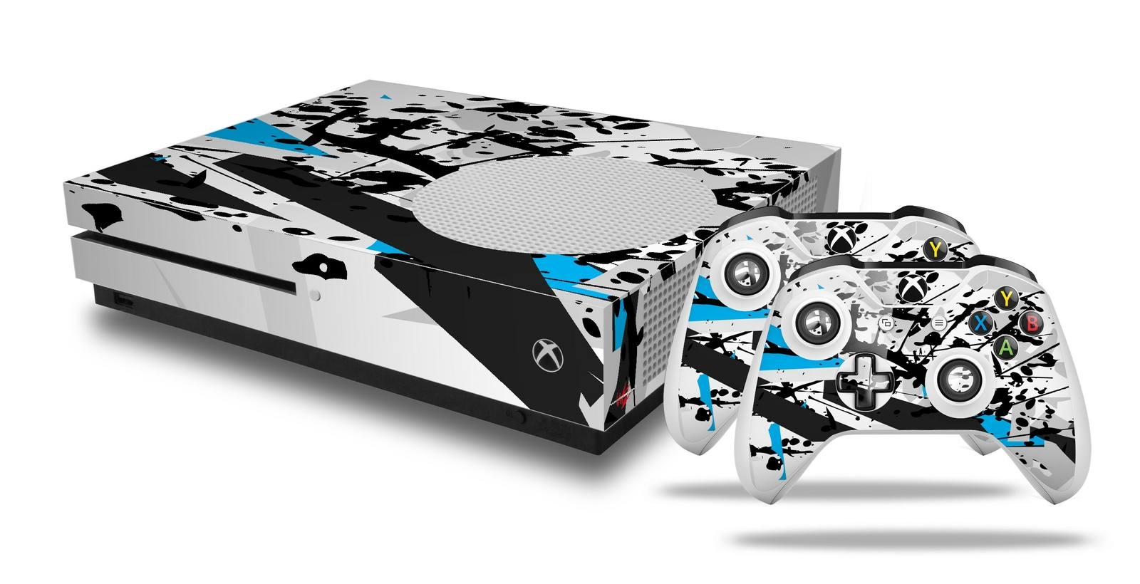 Skin for XBOX One S Console Controller Baja 0018 Blue Medium Vinyl Decal