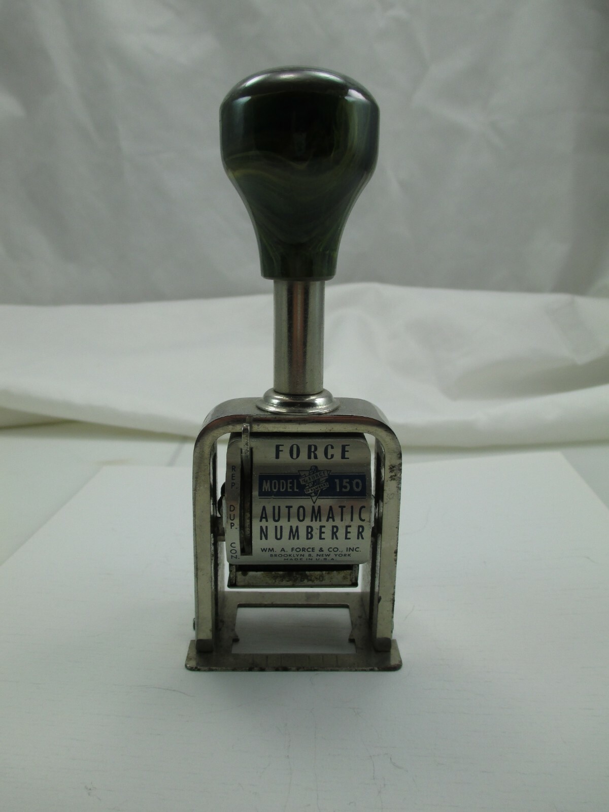 Vintage The Force Model 150 Automatic Numberer Machine Stamp 597E