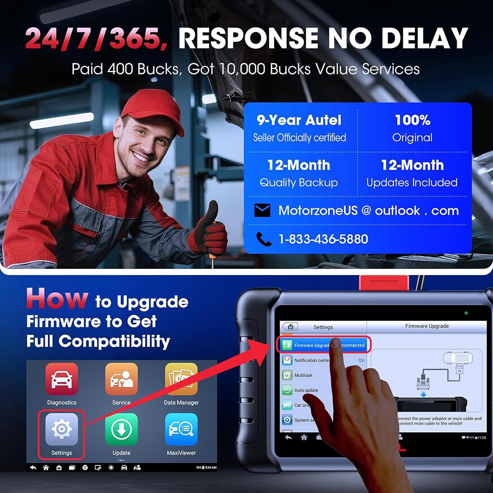 2026 Autel MaxiCOM MK808S Bidirectional Car Diagnostic Scanner Tool Key Coding