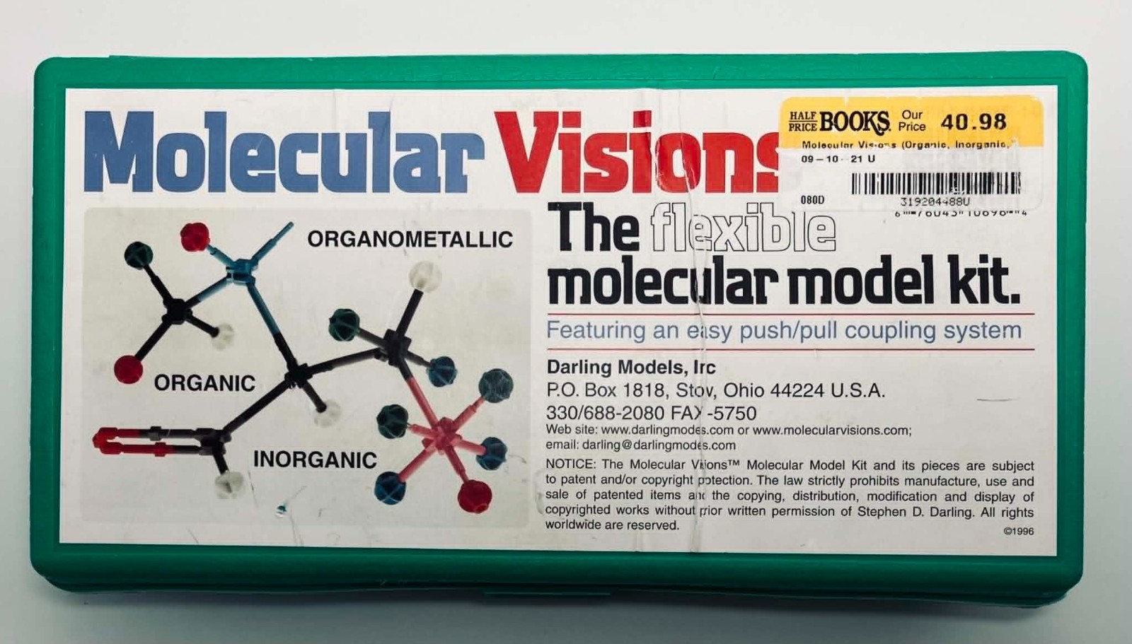 Molecular Visions: Flexible Molecular Model Kit Organometallic Organic Inorganic