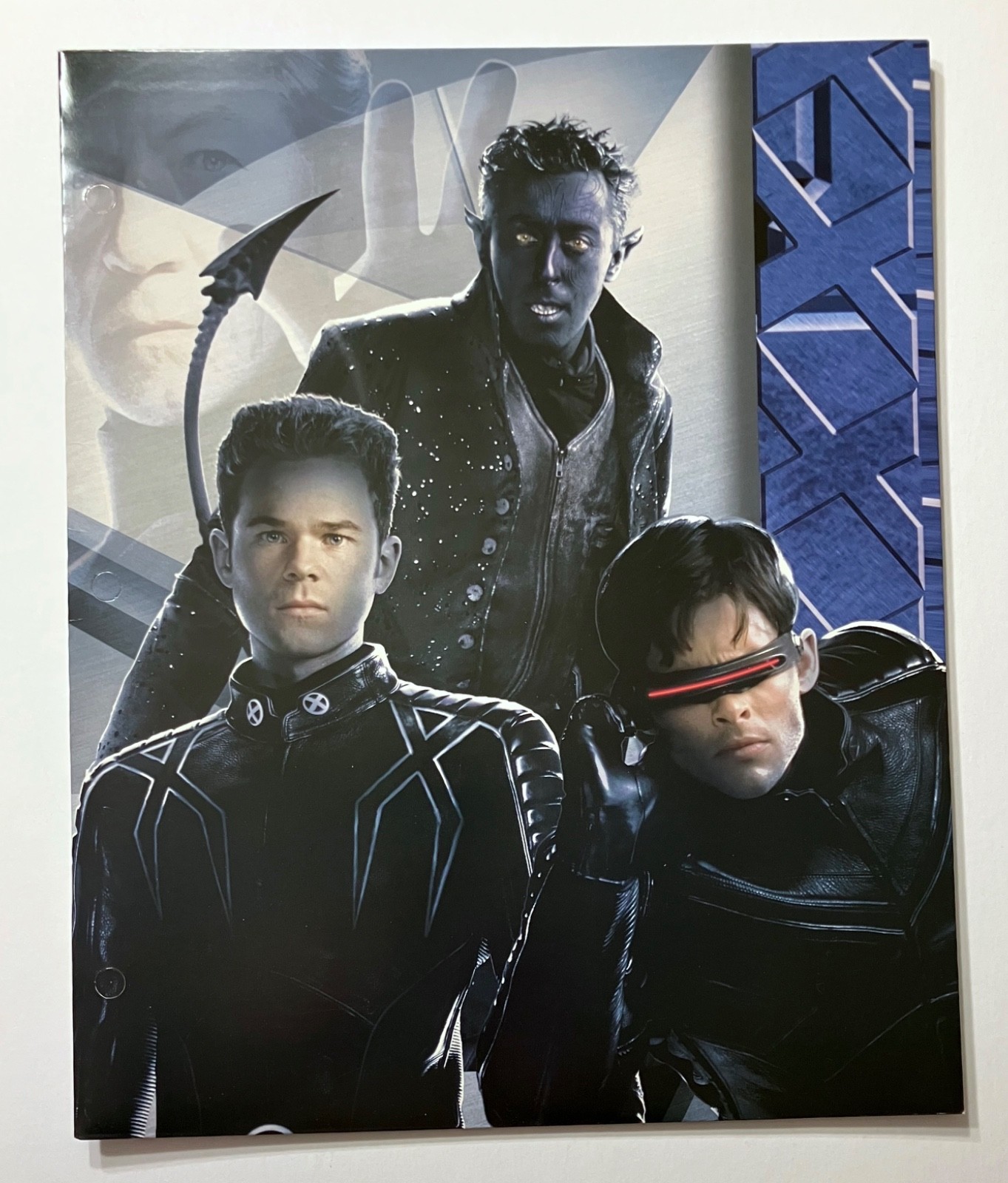 X-MEN 2 Movie 10x12 School Folder CYCLOPS ICEMAN 2003 UNUSED/EXCELLENT