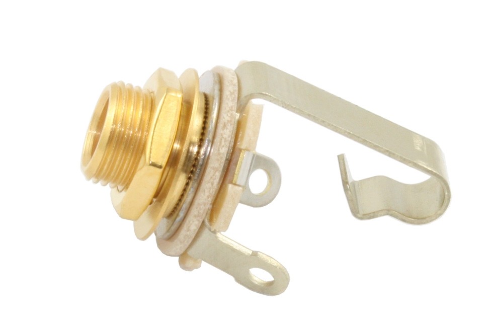(1) Switchcraft GOLD Mono 1/4" Output Jack for Electric Guitar/Bass EP-0055-002