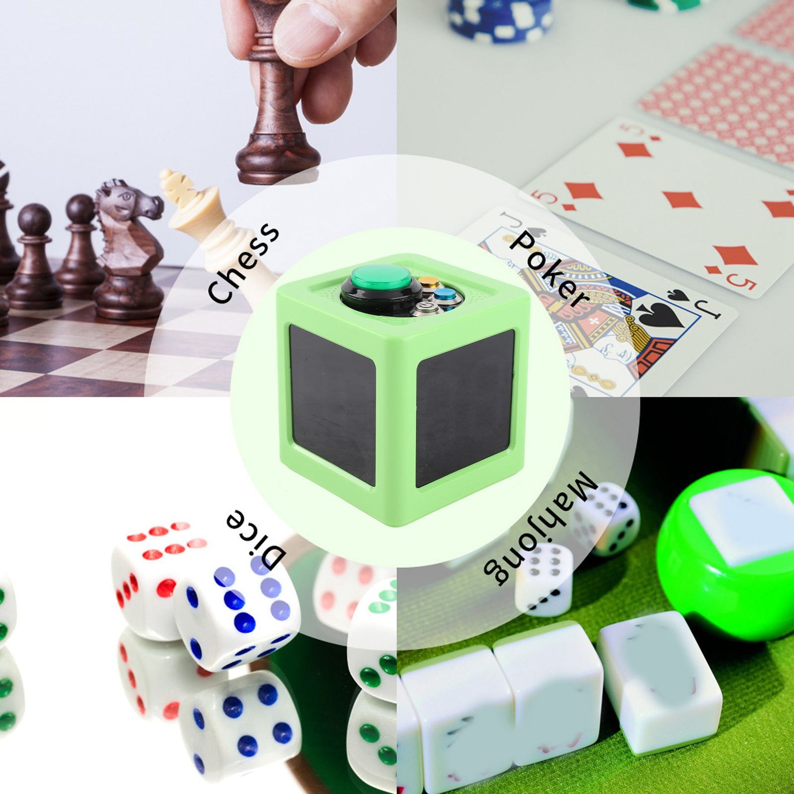 ♡ Cube Timer 1.4in 4 Sided Digital Shot Countdown Stopwatch For Private Poker