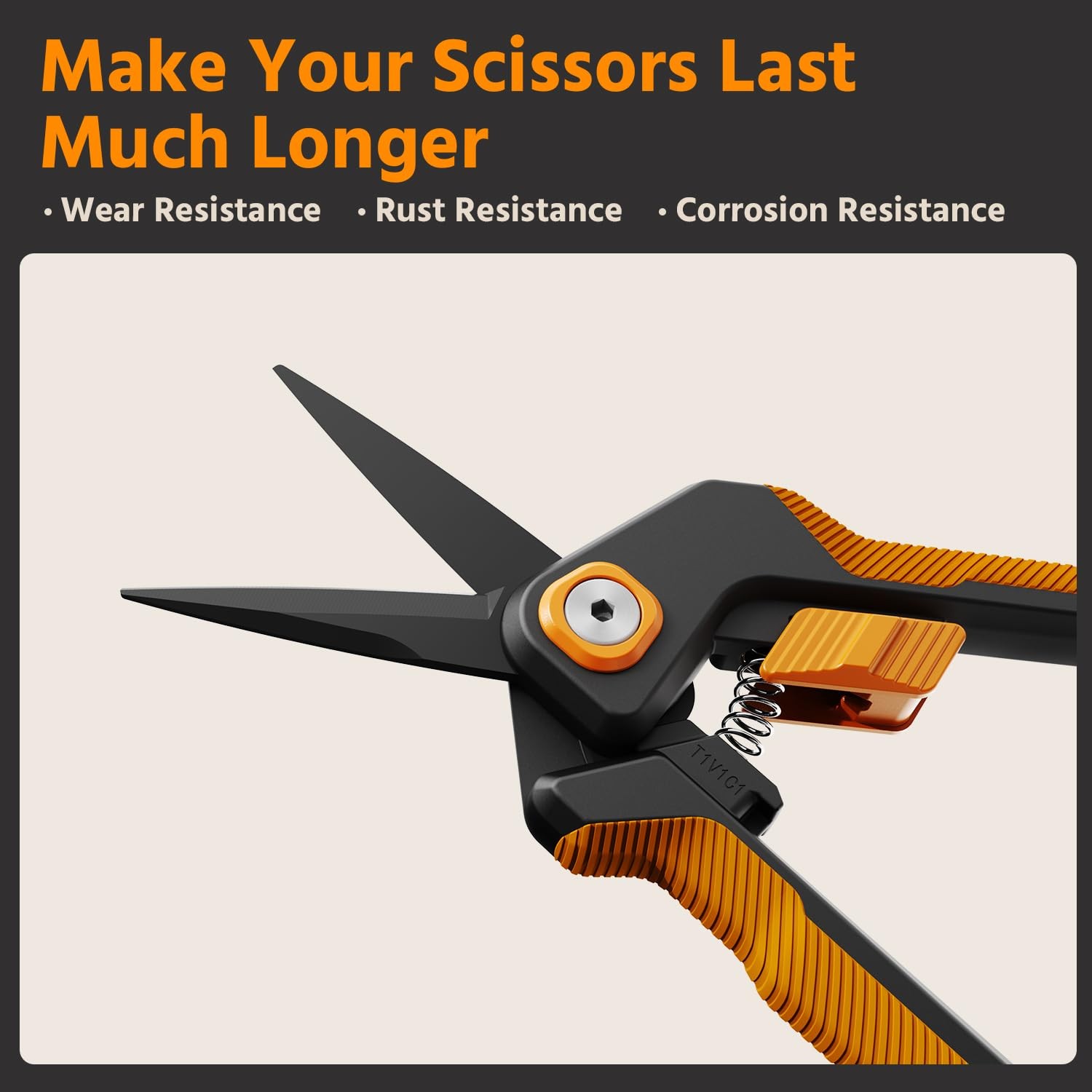 PrunePro Pruning Shears Gardening Scissors Set Professional Hand Orange