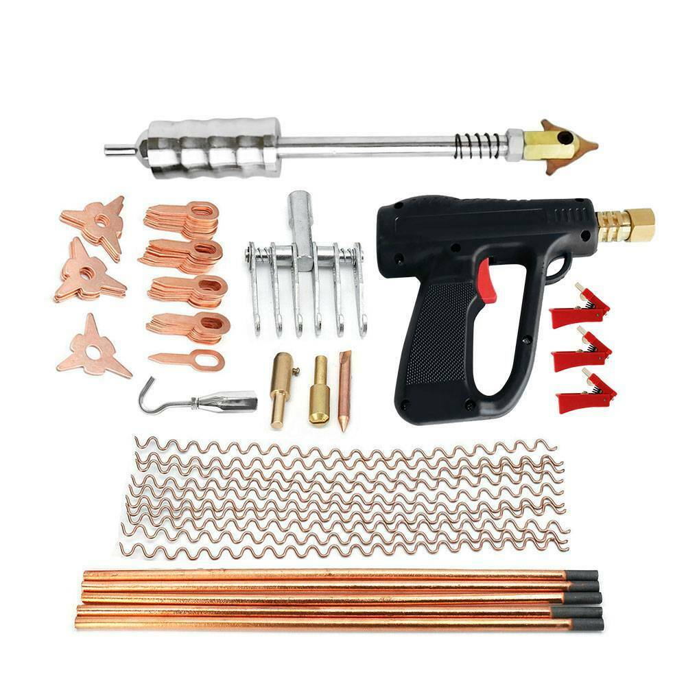 86pcs Stud Welder Dent Puller Kit Car Body Panel Dent Spot Welding Repair Tools