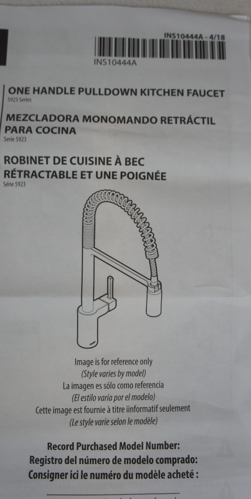 MOEN ALIGN 5923 CHROME ONE HANDLE PULLDOWN KITCHEN FAUCET IN ORIGINAL BOX