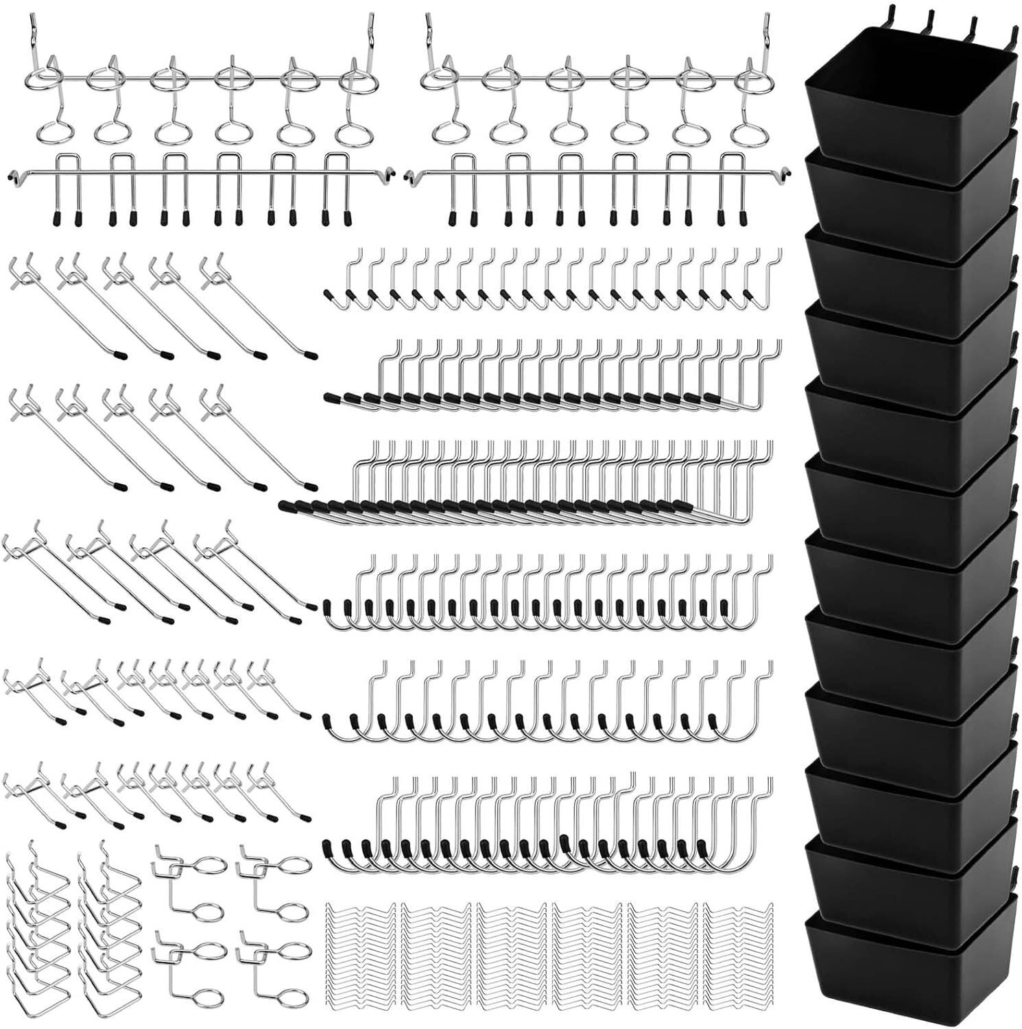300-Piece Peg Board Hooks for Hanging for Tool Organization Durable Pegboard Hoo