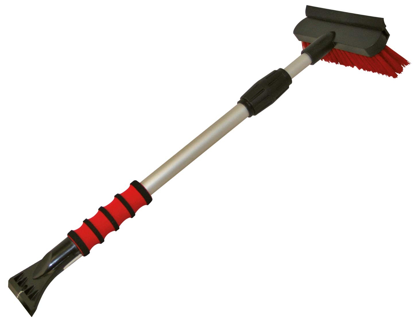 Ice Scraper with Whisk & Rubber Lip, Telescopic Pole Extendable 58 to 91...