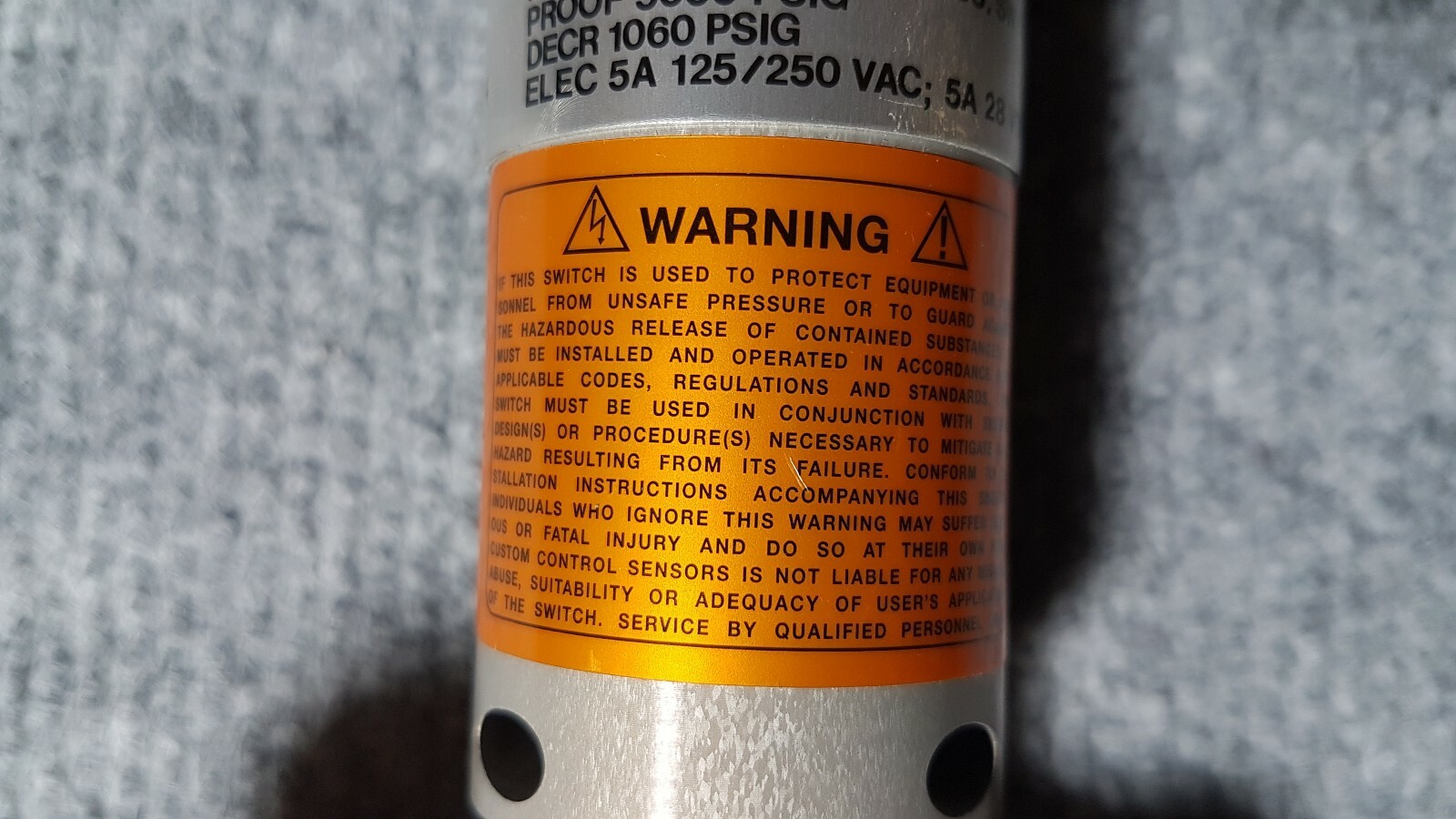 Custom Control Sensor CCS 960P1107 Druckschalter Kontrolle Sensoren