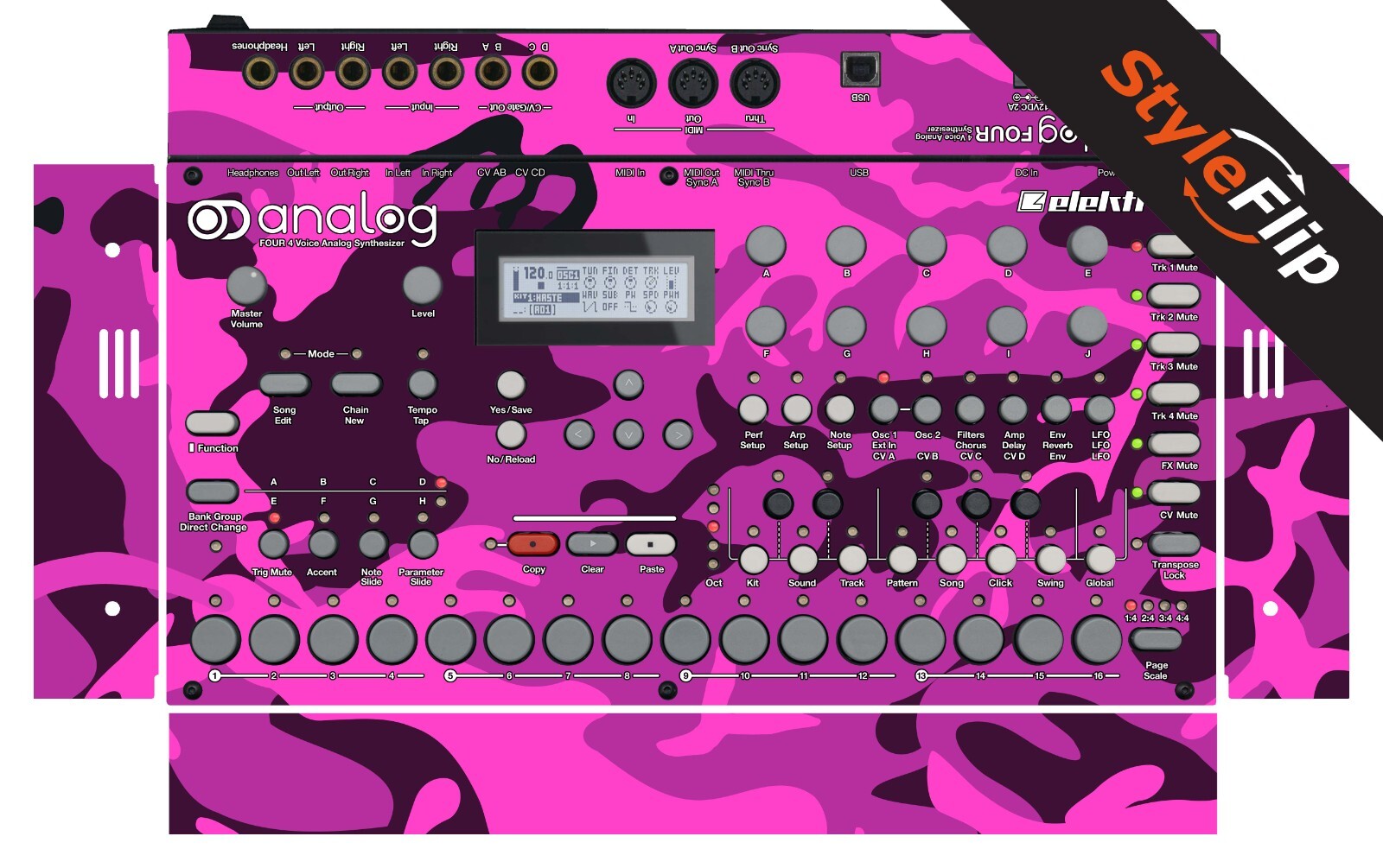 Elektron Analog Four Skin | Pink Camo | Protective Decal | StyleFlip Skins