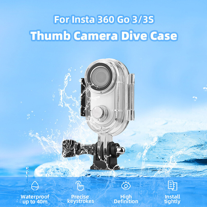 For Insta360 GO 3/3S Thumb Waterproof Case Swimming Diving Protective Case