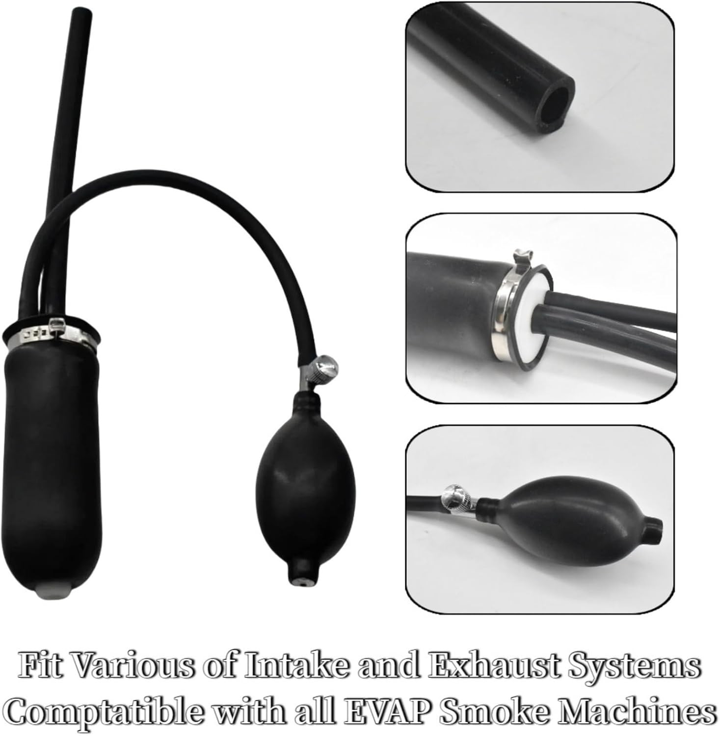 Universal Adapter, Smoke Machine Leak Detector Inflatable Bladder， Intake Bladde