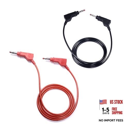 Multimeter Test Leads 4mm Stackable Banana to Banana Plug with Multicolored