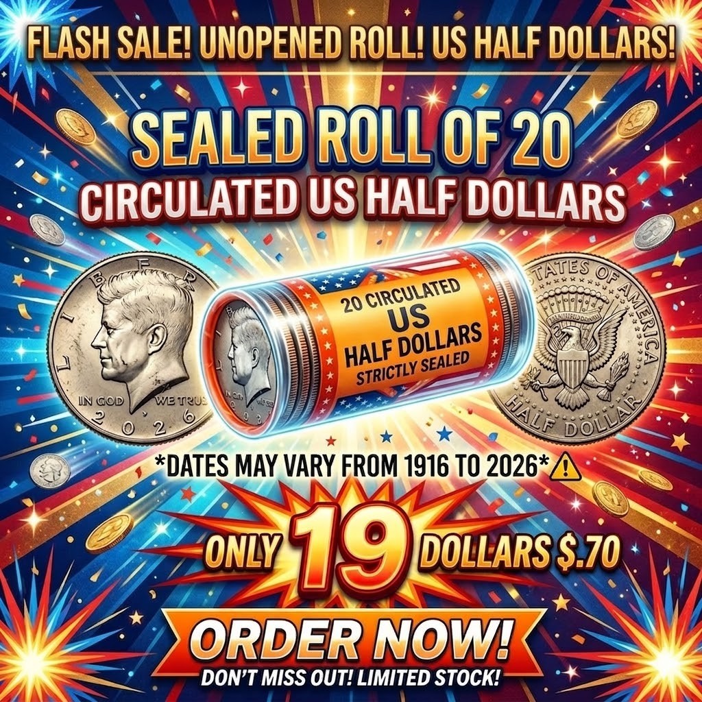 Kennedy 1/2 Dollar Rolls Unopened Unsearched, Sealed Roll of 20 USA Halves