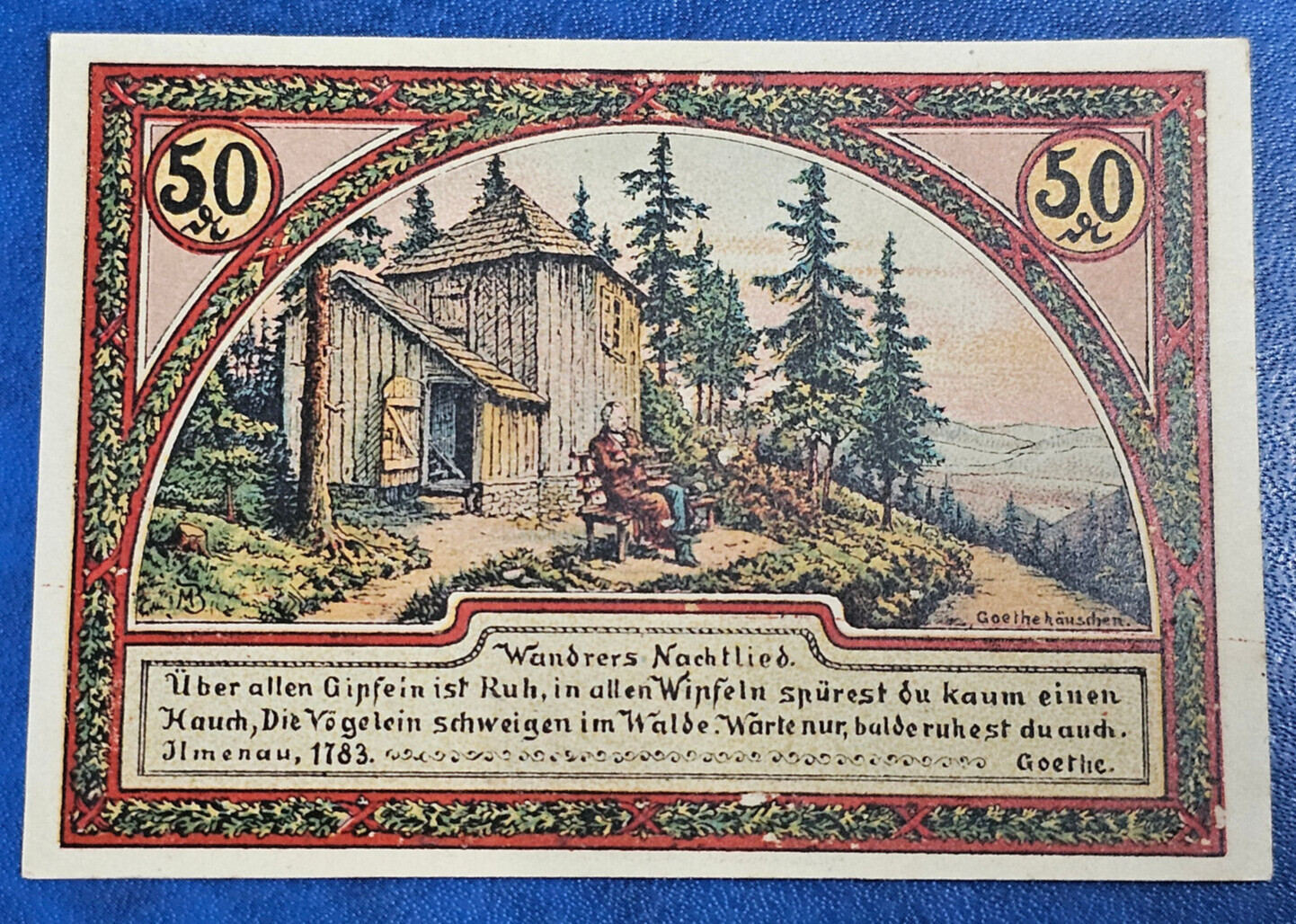 ILMENAU NOTGELD 50 PFENNIG 1921 EMERGENCY MONEY GERMANY BANKNOTE [🇩🇪35530]
