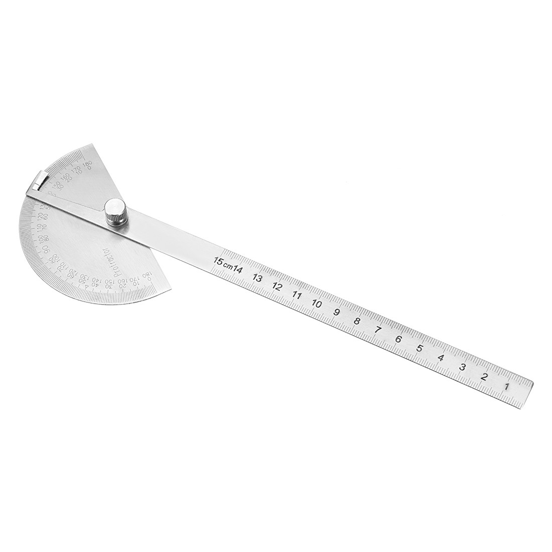 Protractor Ruler Angle Finder Swing Arm Goniometer 180 Degrees 150mm(6")