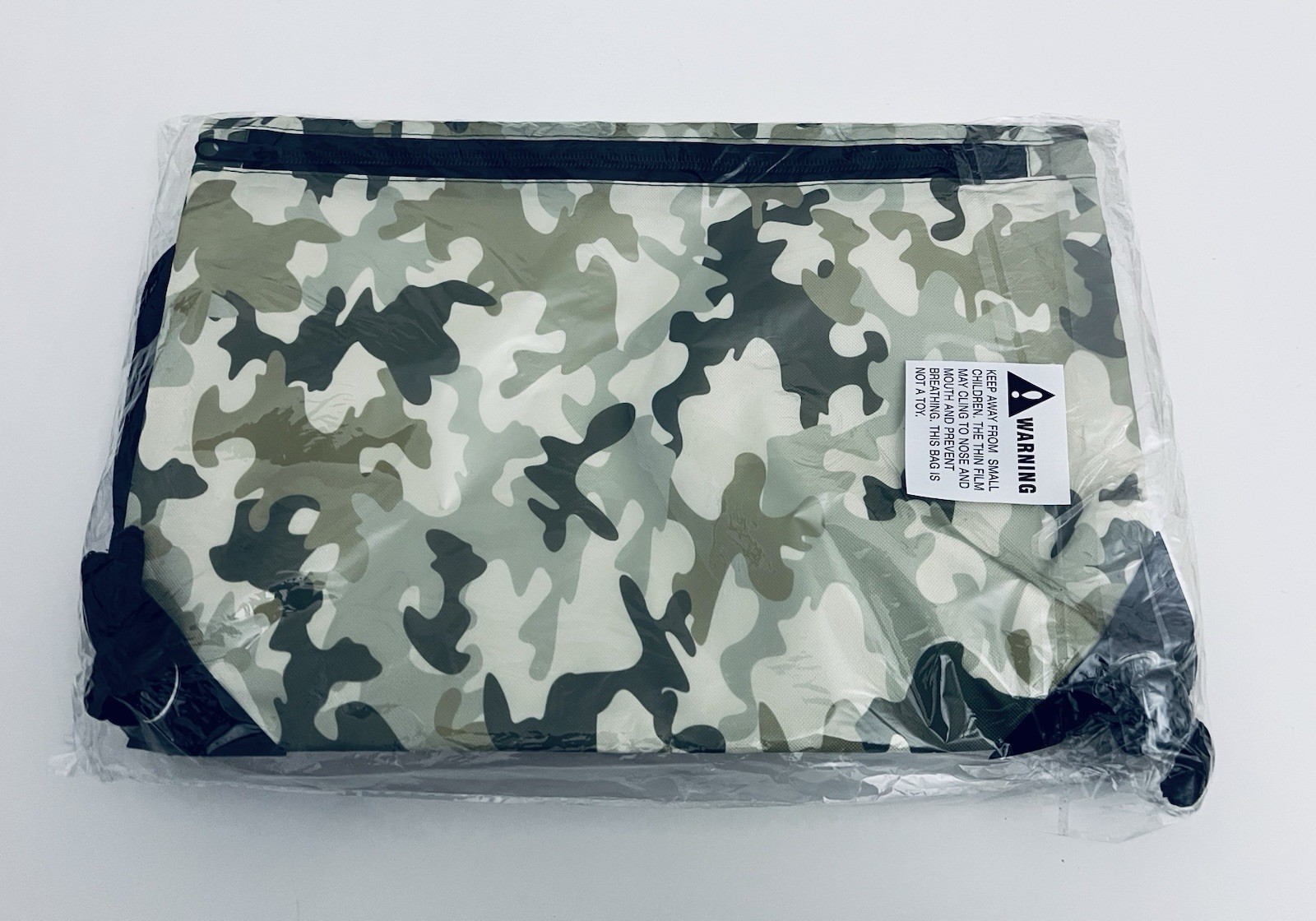 Camo Drawstring Backpack Gym Bag Water Resistant Sackpack w/Zipper Pocket NWOT