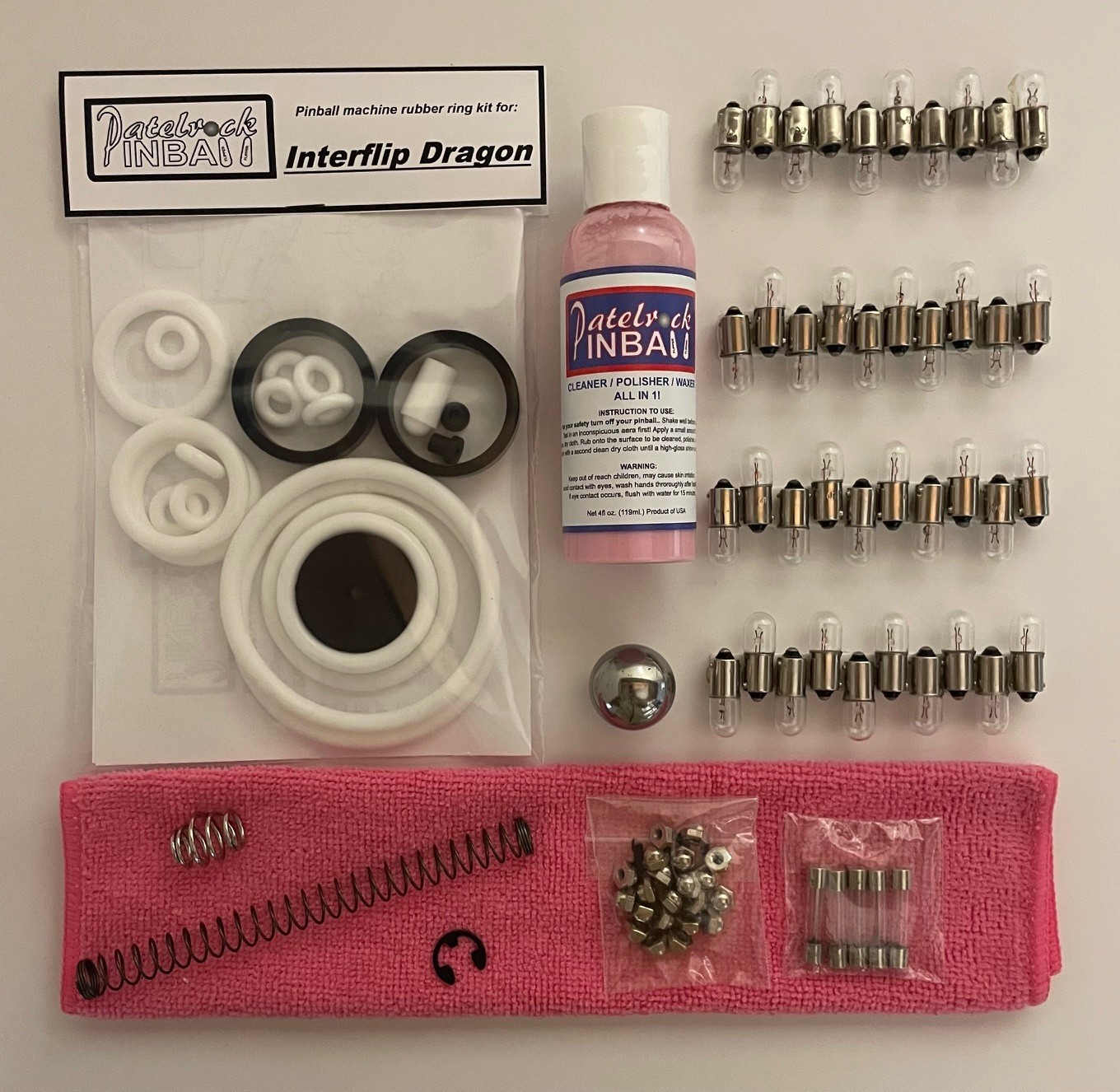 1977 Interflip Dragon Pinball Machine Maintenance Tune Up Kit