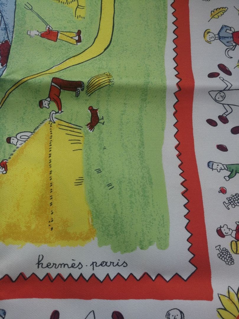 HERMES Scarf Carré 90 Returning to Hometown