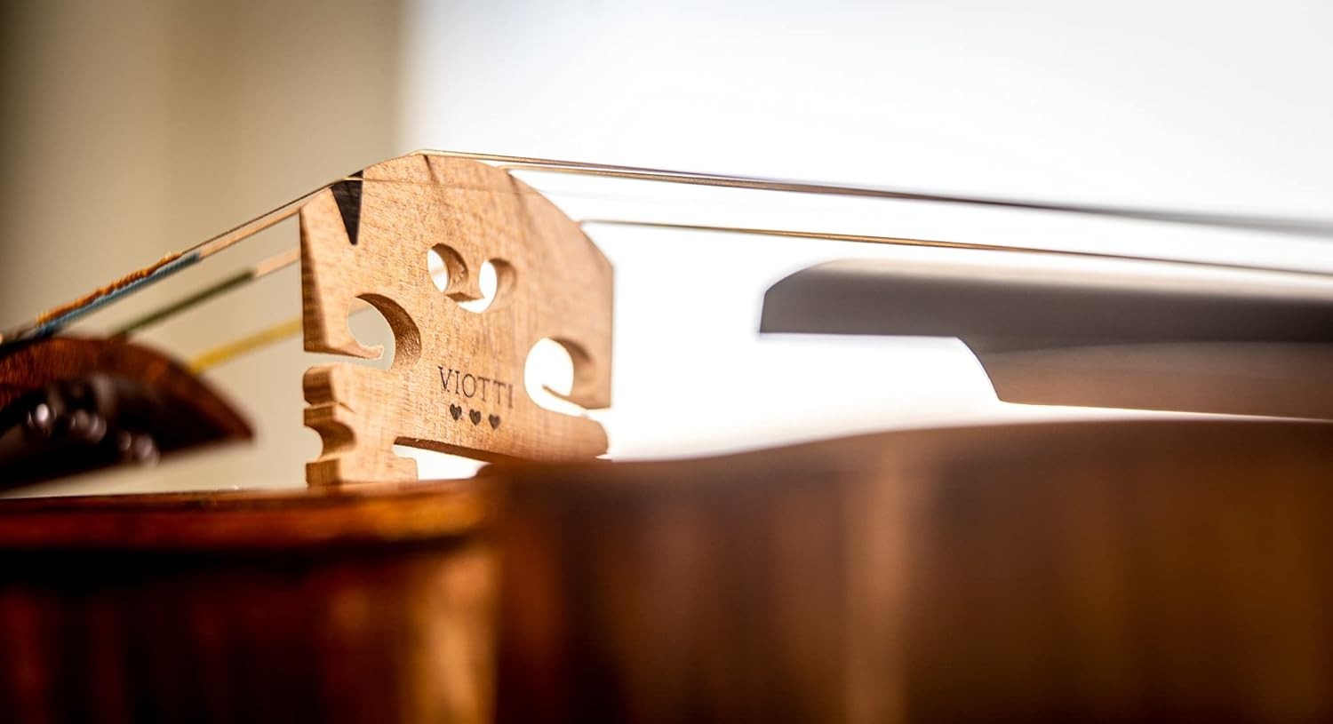 4/4 Full Size Violin Bridge Solid Maple Pre-Cut Pre-Fitted Professional Quality