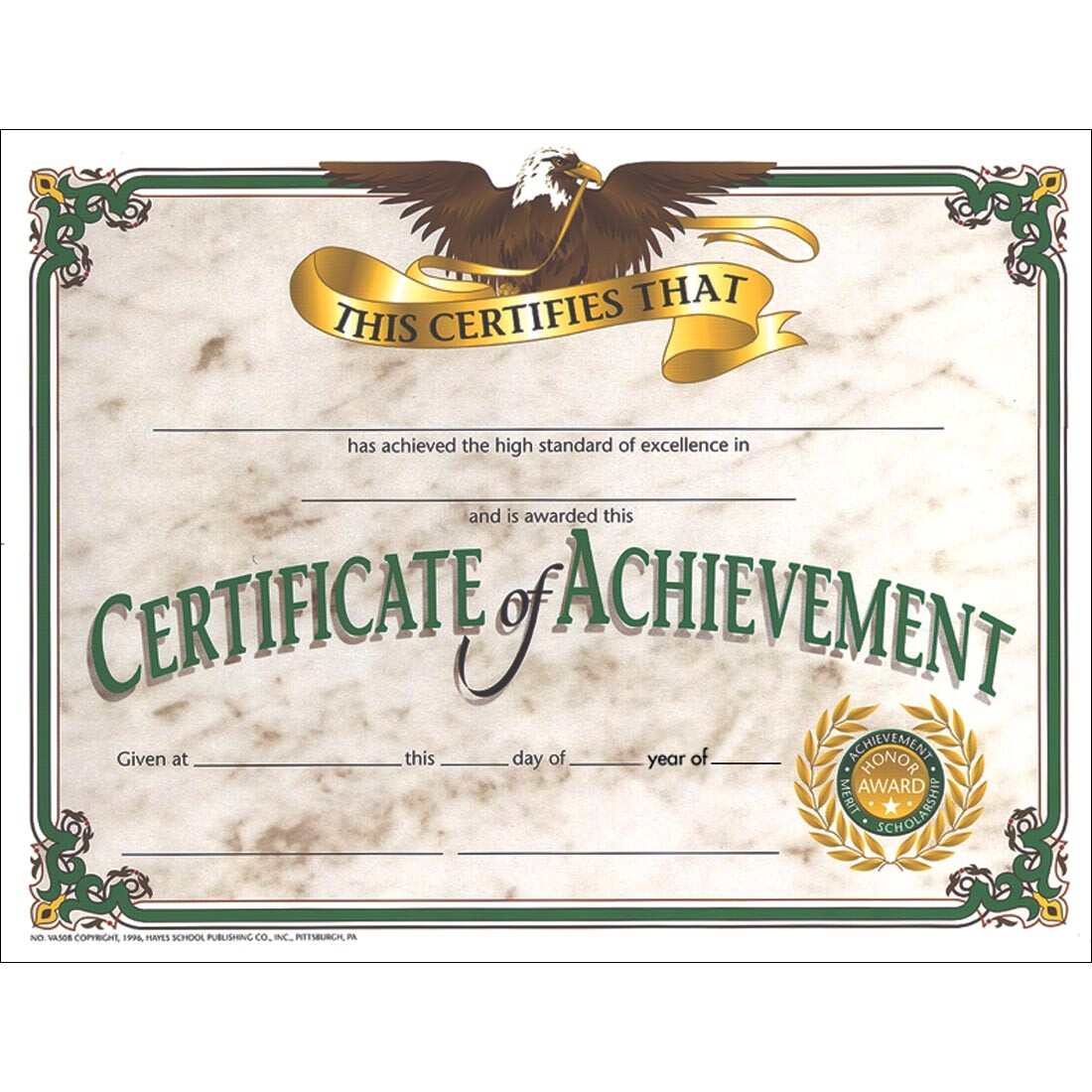Certificates Of Achievement